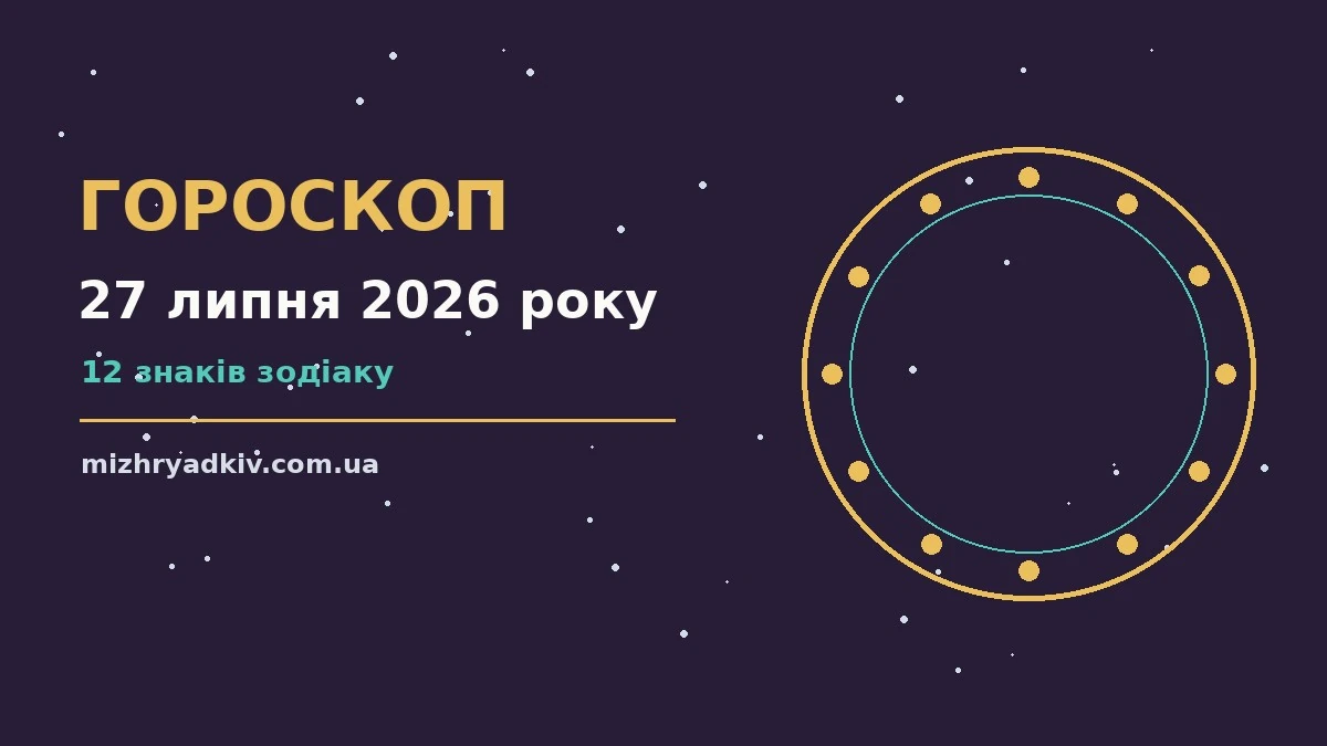 Гороскоп на 27 липня 2026 року, затишний ранковий блокнот із кавою та символами знаків Зодіаку
