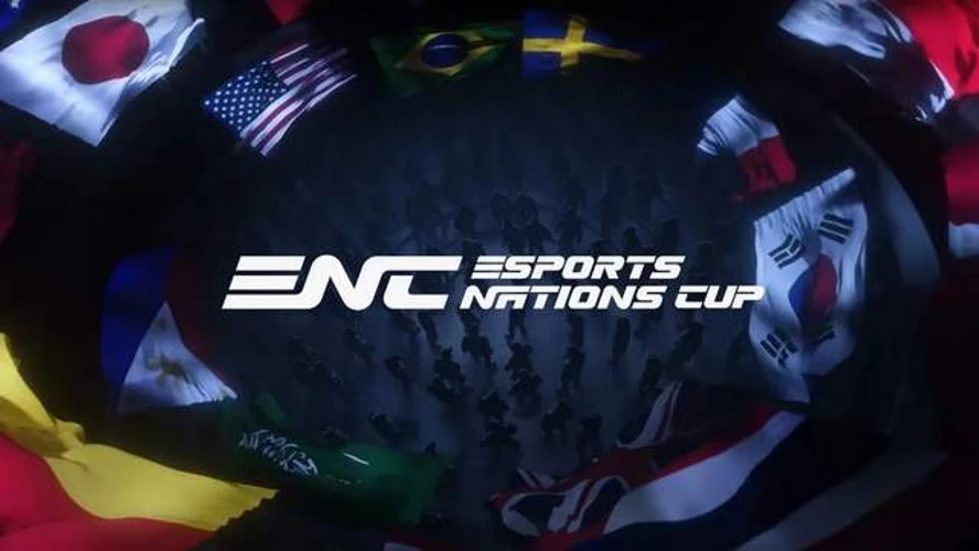 Логотип Esports Nations Cup на тлі символіки Esports Foundation