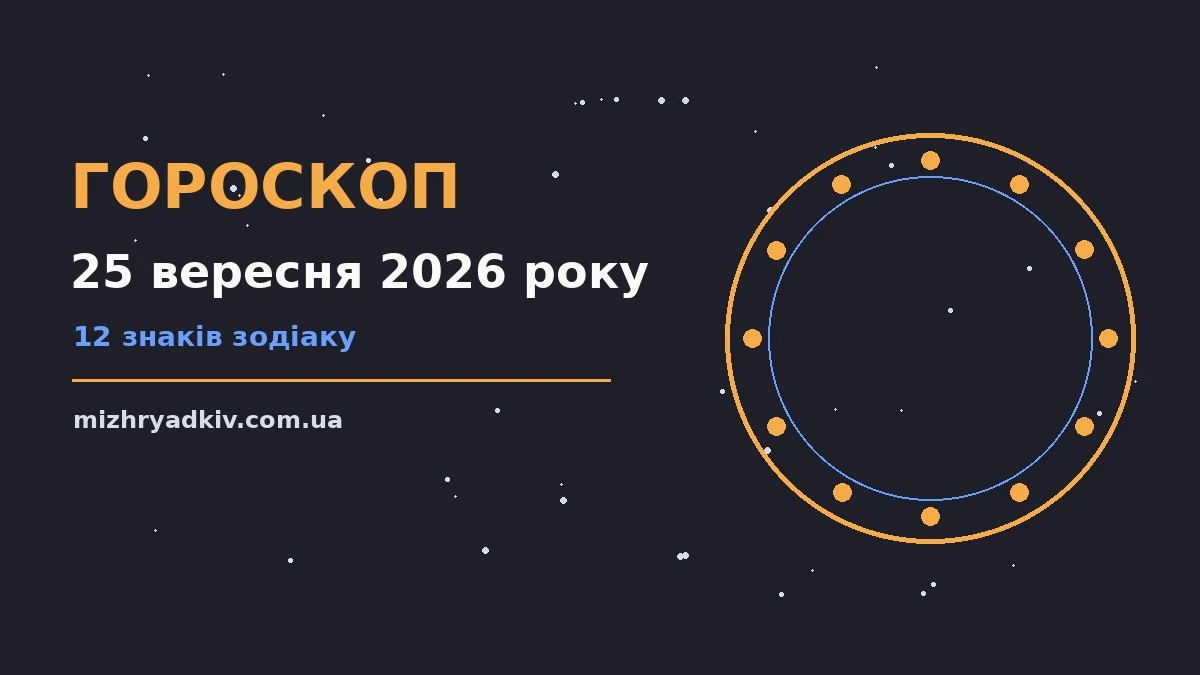 Космічна палітра п'ятниці 25 вересня 2026 року: символи знаків, плани та корисні звички дня