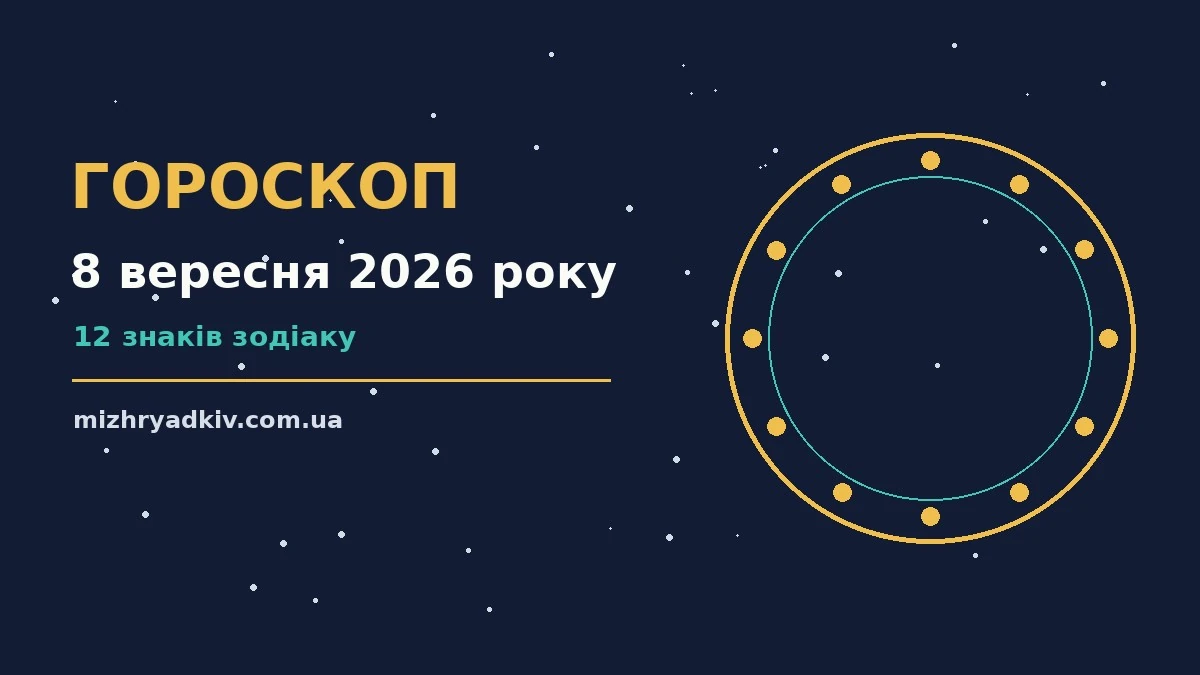 Гороскоп на 8 вересня 2026 року: практичні поради для роботи, фінансів і стосунків